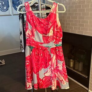 Vineyard Vines Pink and White Floral Mini Dress